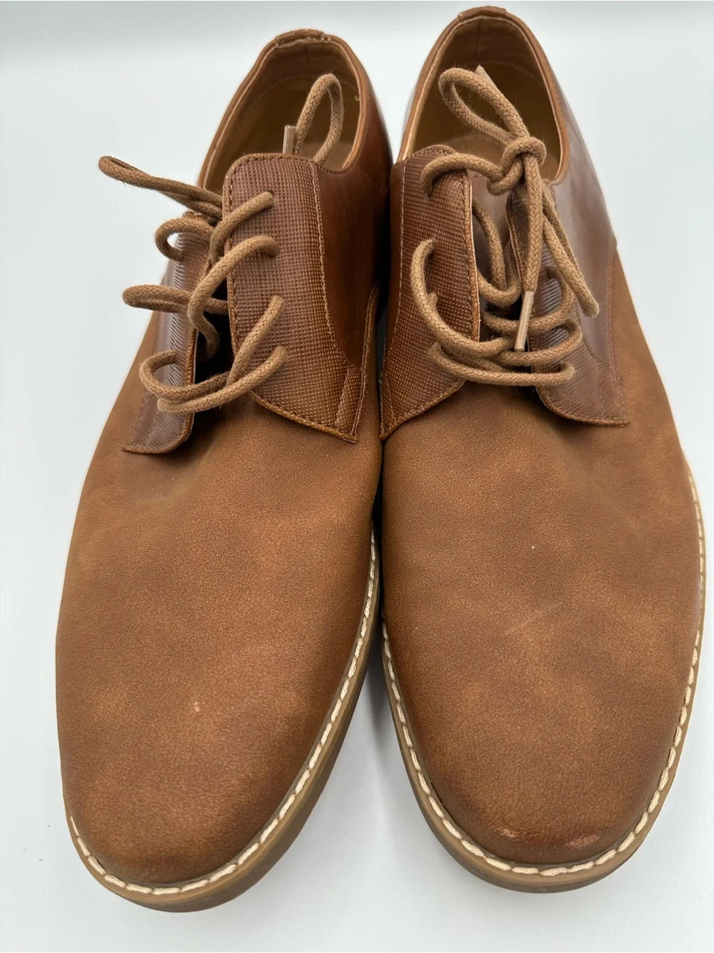 JF J Ferrar Sterling Men’s Dress Shoes Brown Lace Up Oxford Derby Size 9.5 M